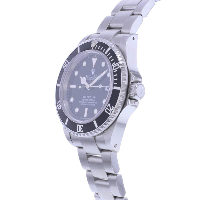 Montre d'occasion ROLEX Sea-Dweller homme mouvement automatique certifié (cosc) bracelet acier - vue D2