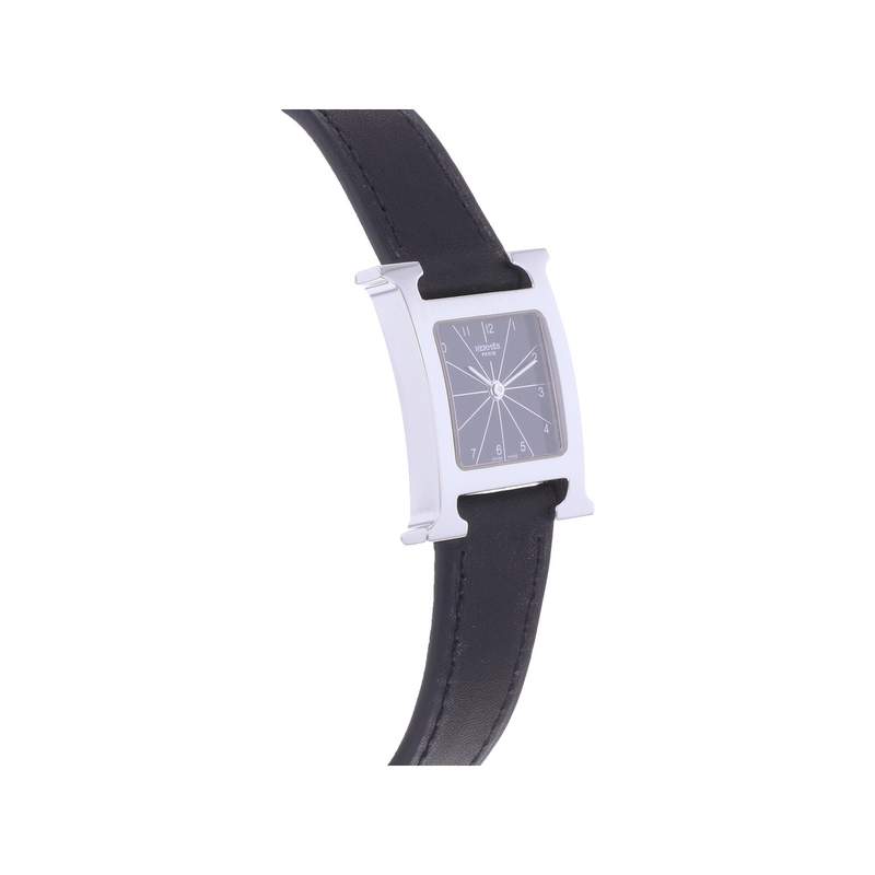 Montre d'occasion HERMES Heure H femme quartz bracelet cuir - vue 2