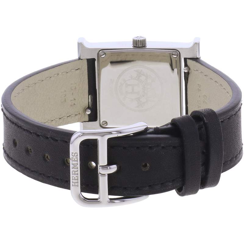 Montre d'occasion HERMES Heure H femme quartz bracelet cuir - vue 3