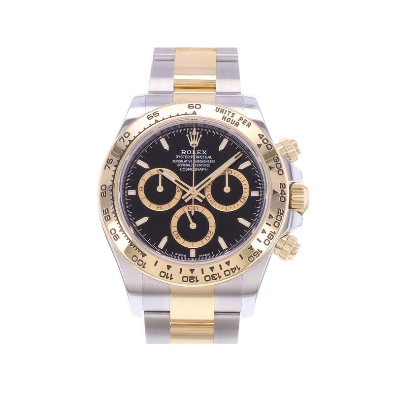Montre d'occasion ROLEX Cosmograph Daytona homme mouvement automatique certifié (cosc) bracelet or jaune 750/000 et acier - vue 1