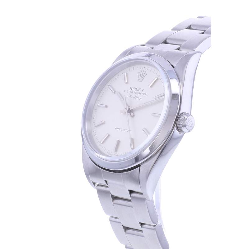 Montre d'occasion ROLEX Air King mixte automatique bracelet acier - vue D2