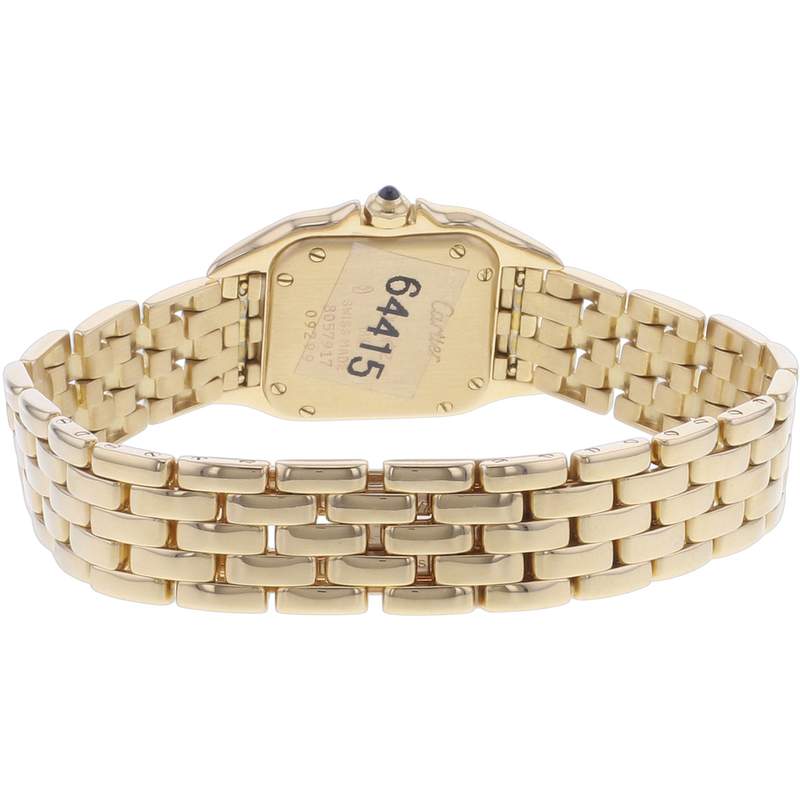 Montre d'occasion CARTIER Panthère Petit Modèle femme quartz bracelet or jaune 750/000 - vue 3
