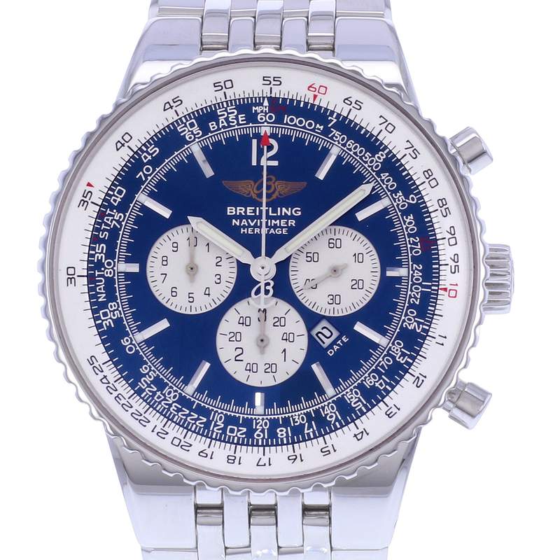 Montre d'occasion BREITLING Navitimer Heritage homme mouvement automatique certifié (cosc) bracelet acier - vue D1