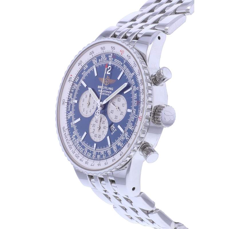 Montre d'occasion BREITLING Navitimer Heritage homme mouvement automatique certifié (cosc) bracelet acier - vue D2