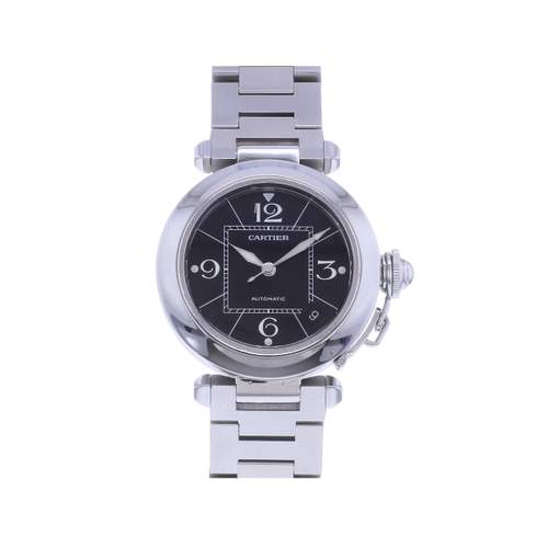 Pre-owned CARTIER Pasha C Unisex Automatic Watch with Steel Bracelet