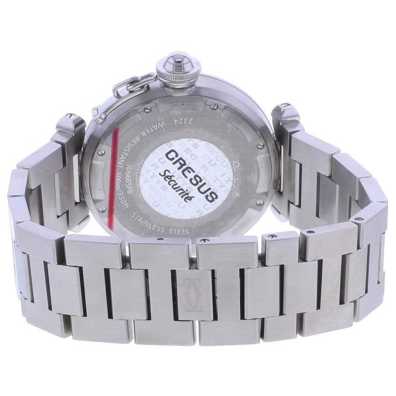 Montre d'occasion CARTIER Pasha C mixte automatique bracelet acier - vue 3