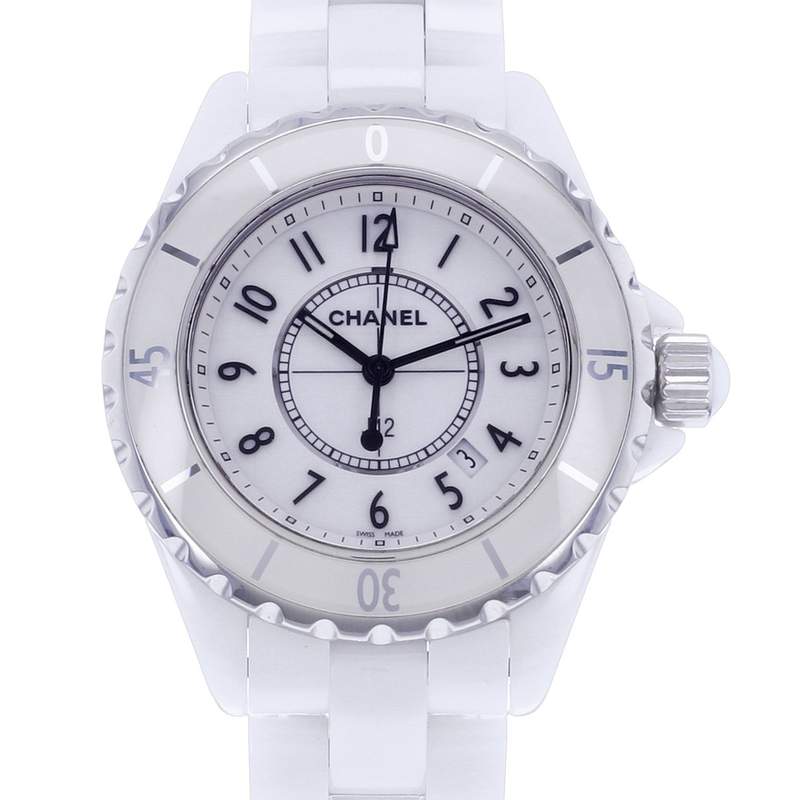 Montre d'occasion CHANEL J12 33 mm femme quartz bracelet céramique - vue D1