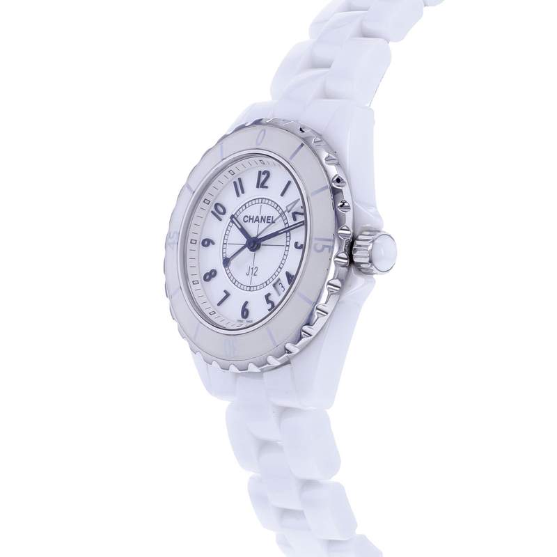 Montre d'occasion CHANEL J12 33 mm femme quartz bracelet céramique - vue D2