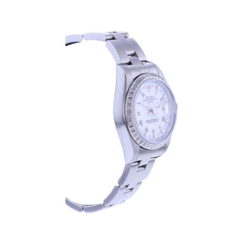 Montre d'occasion ROLEX Date Lady femme mouvement automatique certifié (cosc) bracelet acier - vue 2