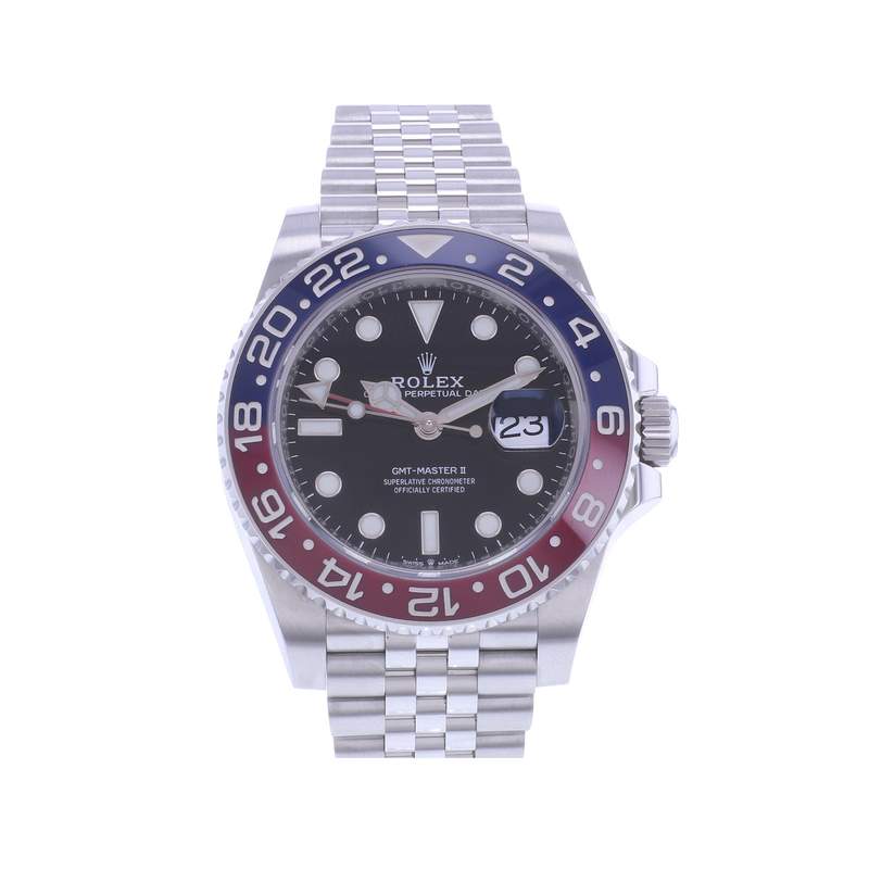 Montre d'occasion ROLEX GMT-Master II Pepsi homme mouvement automatique certifié (cosc) bracelet acier - vue 1