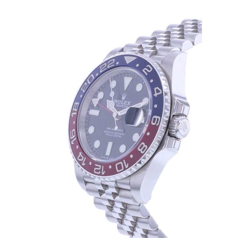 Montre d'occasion ROLEX GMT-Master II Pepsi homme mouvement automatique certifié (cosc) bracelet acier - vue D2