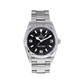 Montre d'occasion ROLEX Explorer I 36mm homme mouvement automatique certifié (cosc) bracelet acier