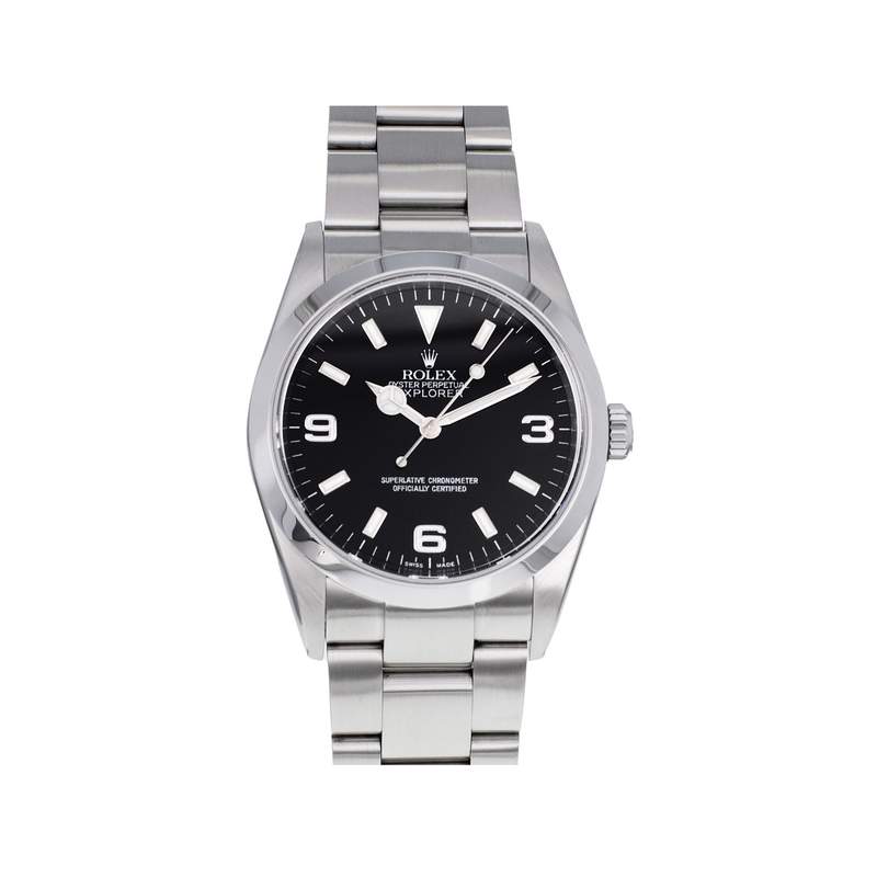 Montre d'occasion ROLEX Explorer I 36mm homme mouvement automatique certifié (cosc) bracelet acier - vue 1
