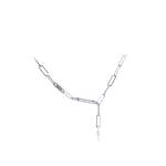 Collier d'occasion DINH VAN Le Cube Diamant Grand Modèle femme or blanc 750/1000 - vue porté 2