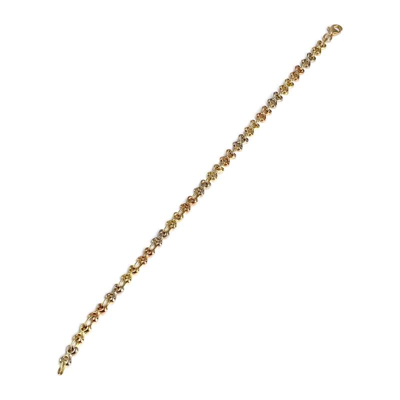Bracelet d'occasion 3 ors 750  maille fantaisie 18,5 cm - vue 2