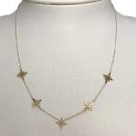 Collier d'occasion or 750 jaune motifs fleurs maille forçat 42 cm - vue 2