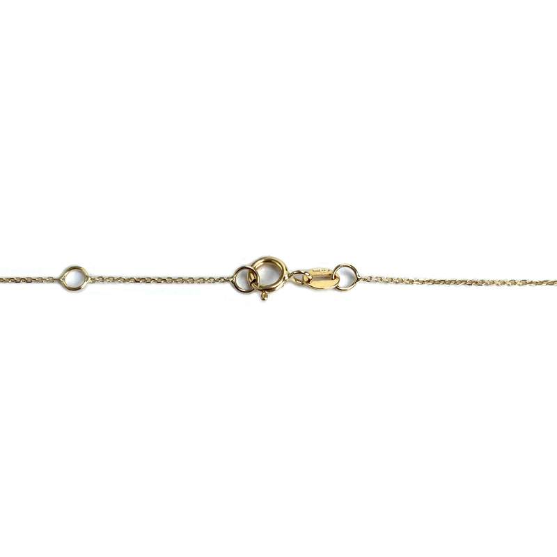 Collier d'occasion or 750 jaune motifs fleurs maille forçat 42 cm - vue 3