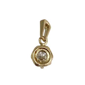 Second-hand gold 750 yellow diamond pendant