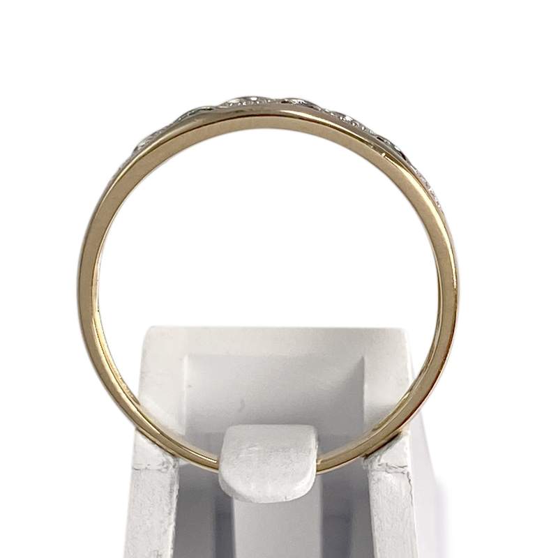 Bague d'occasion  or 750 2 tons émeraudes - vue 3