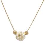 Collier d'occasion or 750 jaune maille forçat perles de culture d'eau douce 45 cm - vue 1