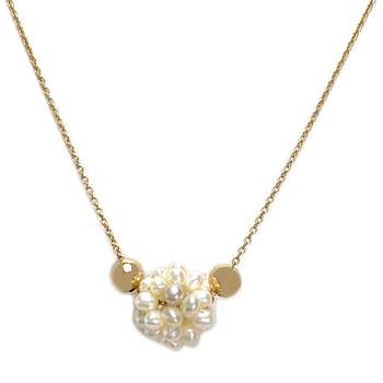 Collier d'occasion or 750 jaune maille forçat perles de culture d'eau douce 45 cm
