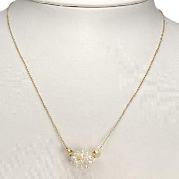 Collier d'occasion or 750 jaune maille forçat perles de culture d'eau douce 45 cm