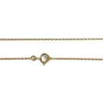 Collier d'occasion or 750 jaune maille forçat perles de culture d'eau douce 45 cm - vue 3