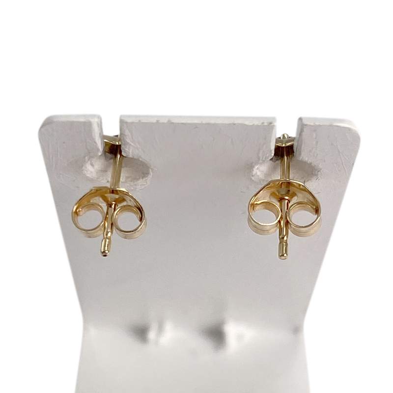 Boucles d'oreilles d'occasion or 750 jaune coeurs saphirs - vue 3