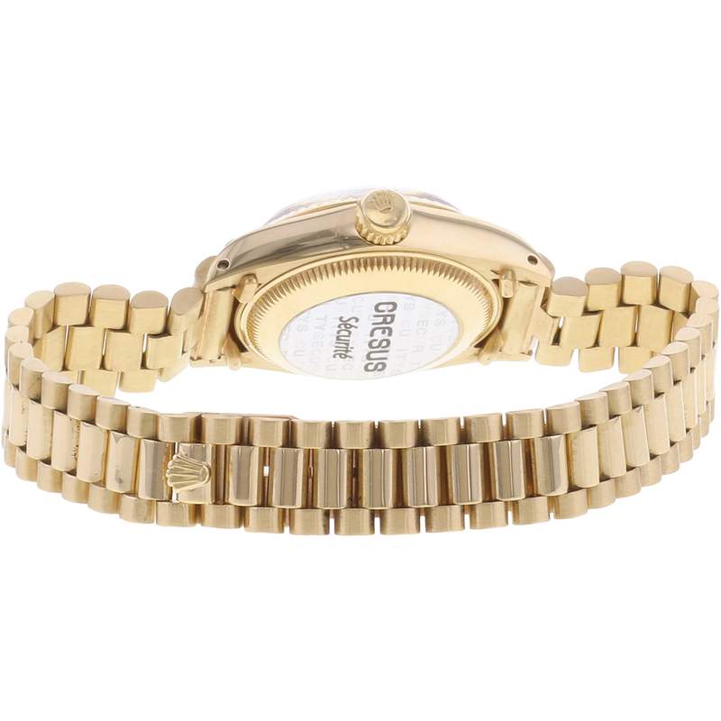 Montre d'occasion ROLEX DateJust Lady femme automatique bracelet or jaune 750/000 - vue 3