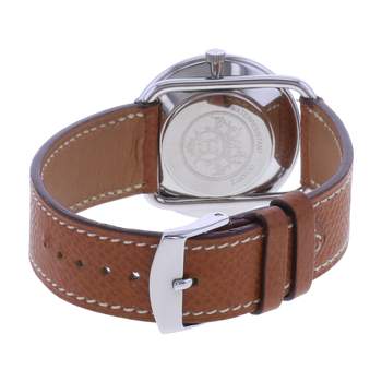 Pre-owned HERMES Arceau Women's Quartz Watch with Original Leather Strap