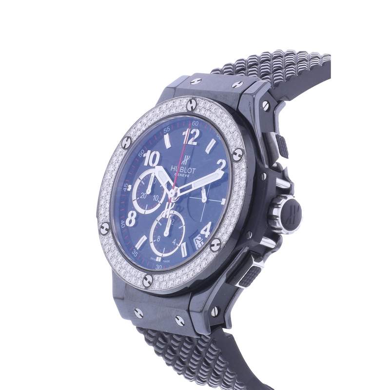 Montre d'occasion HUBLOT Big Bang 41 Diamants mixte automatique bracelet caoutchouc - vue D2