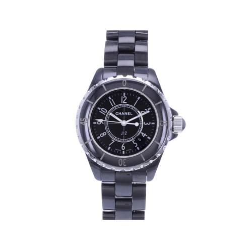 Tweedehands CHANEL J12 dameshorloge van 33 mm, quartz, met keramische armband