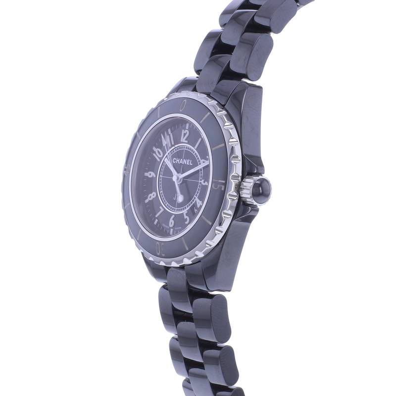 Montre d'occasion CHANEL J12 33 mm Quartz femme quartz bracelet céramique - vue D2