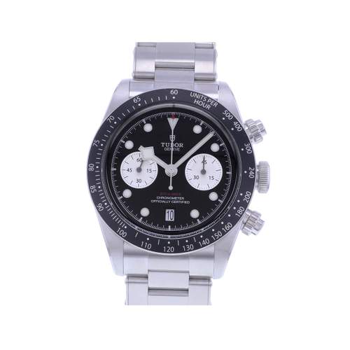 Montre d'occasion TUDOR Black Bay Chrono homme mouvement automatique certifié (cosc) bracelet acier