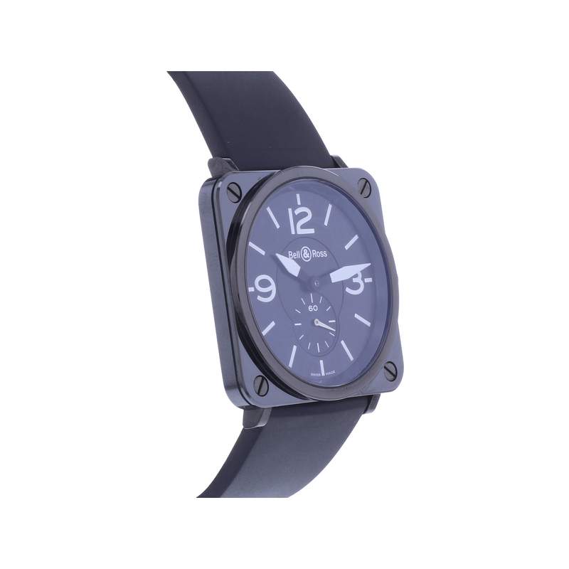 Montre d'occasion BELL & ROSS BRS-98 Céramique homme quartz bracelet caoutchouc - vue 2