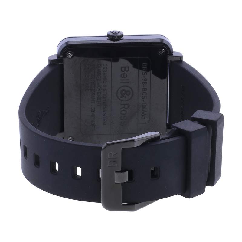 Montre d'occasion BELL & ROSS BRS-98 Céramique homme quartz bracelet caoutchouc - vue 3
