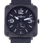 Montre d'occasion BELL & ROSS BRS-98 Céramique homme quartz bracelet caoutchouc - vue D1