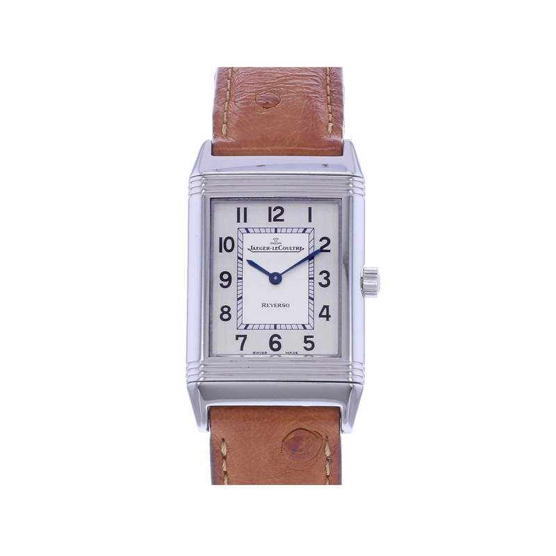 Montre d'occasion JAEGER LECOULTRE Reverso Classique mixte quartz bracelet cuir d'origine - vue 1
