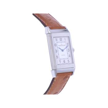 Montre d'occasion JAEGER LECOULTRE Reverso Classique mixte quartz bracelet cuir d'origine