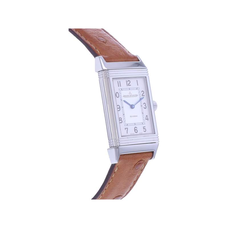 Montre d'occasion JAEGER LECOULTRE Reverso Classique mixte quartz bracelet cuir d'origine - vue 2