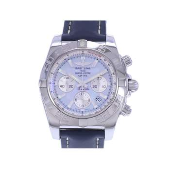 Montre d'occasion BREITLING Chronomat 44 homme mouvement automatique certifié (cosc) bracelet cuir cresus