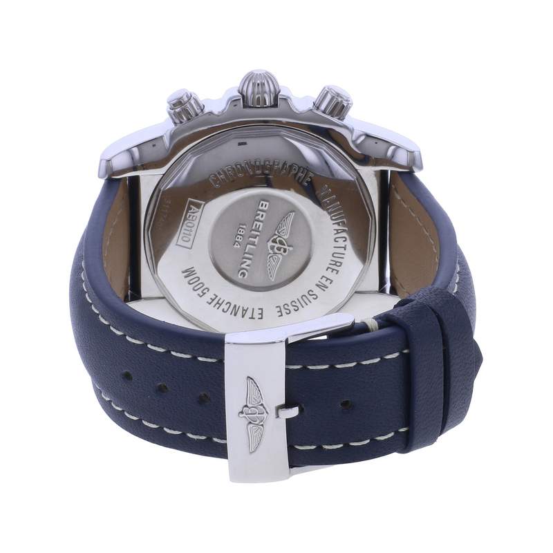 Montre d'occasion BREITLING Chronomat 44 homme mouvement automatique certifié (cosc) bracelet cuir cresus - vue 3
