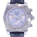 Montre d'occasion BREITLING Chronomat 44 homme mouvement automatique certifié (cosc) bracelet cuir cresus - vue D1