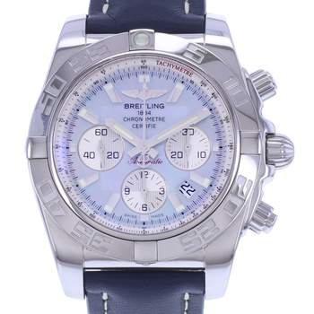 Montre d'occasion BREITLING Chronomat 44 homme mouvement automatique certifié (cosc) bracelet cuir cresus