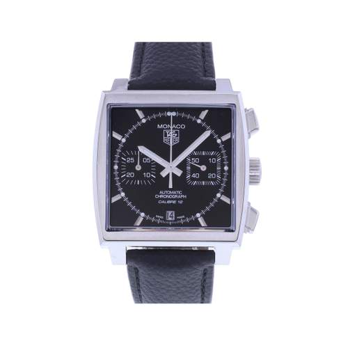 Montre d'occasion TAG HEUER Monaco homme automatique bracelet cuir cresus