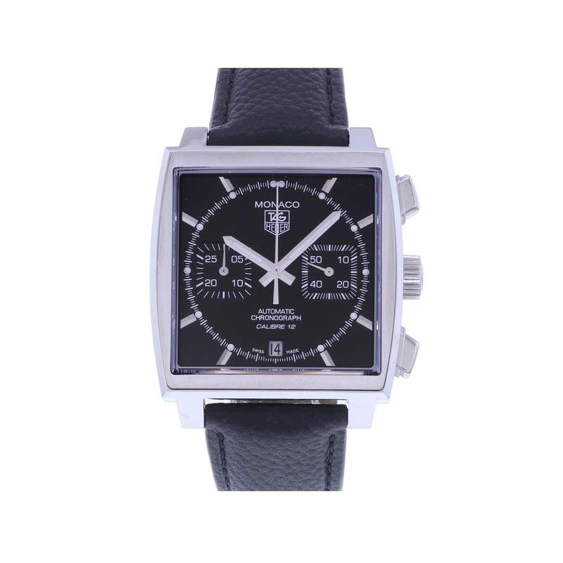 Montre d'occasion TAG HEUER Monaco homme automatique bracelet cuir cresus - vue 1