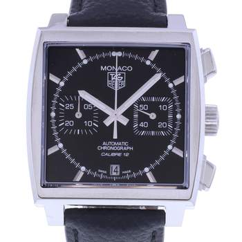 Montre d'occasion TAG HEUER Monaco homme automatique bracelet cuir cresus