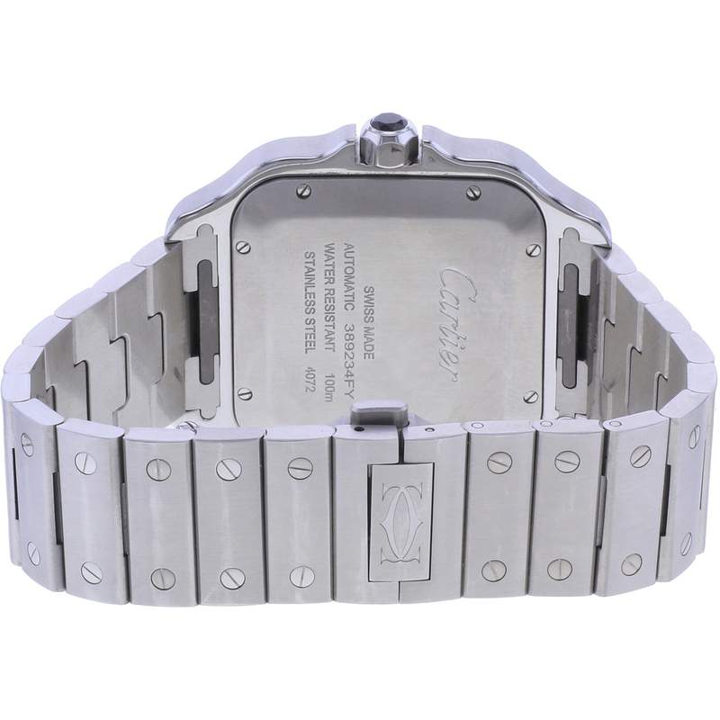 Montre d'occasion CARTIER Santos homme automatique bracelet acier - vue 3