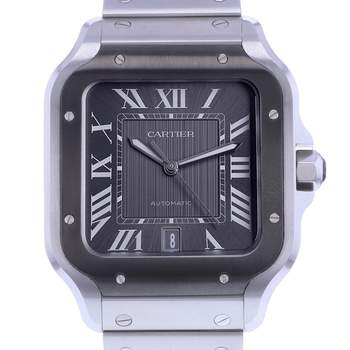 Montre d'occasion CARTIER Santos homme automatique bracelet acier