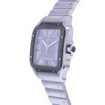 Montre d'occasion CARTIER Santos homme automatique bracelet acier - vue D2